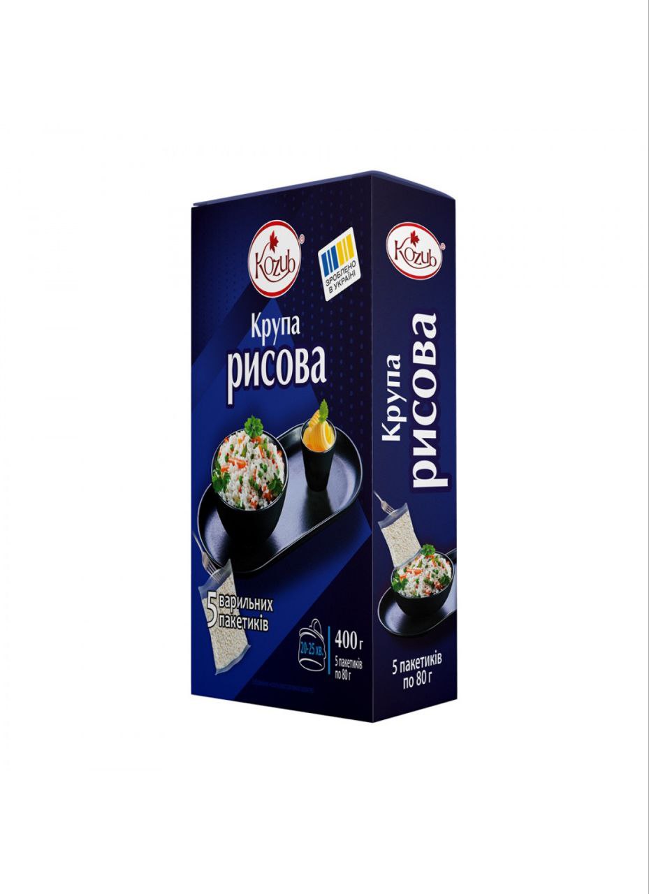 Крупа рисова Козуб у варильних пакетиках 5х80г